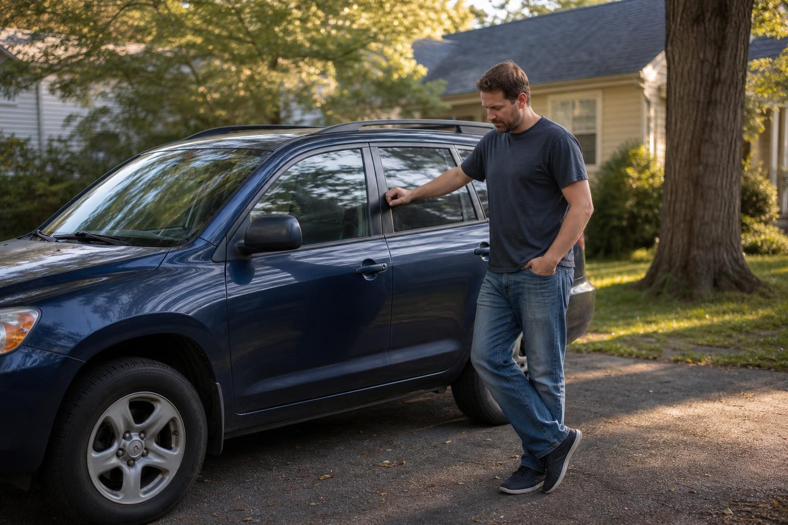 Car buyer reviewing affordability before financing a vehicle